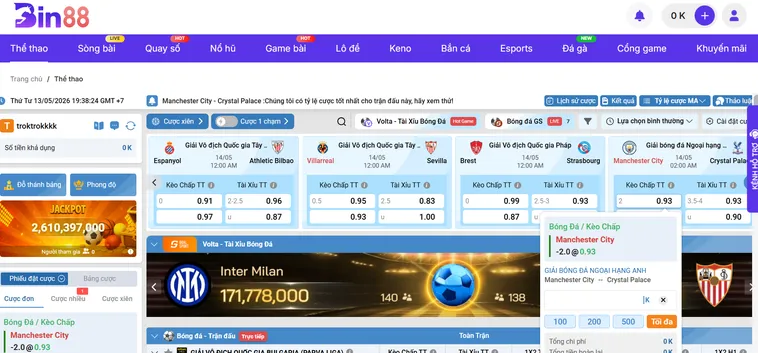 Trải Nghiệm Cá Cược Thể Thao K-Sports Tại Bin88 Đẳng Cấp Nhất Hiện Nay