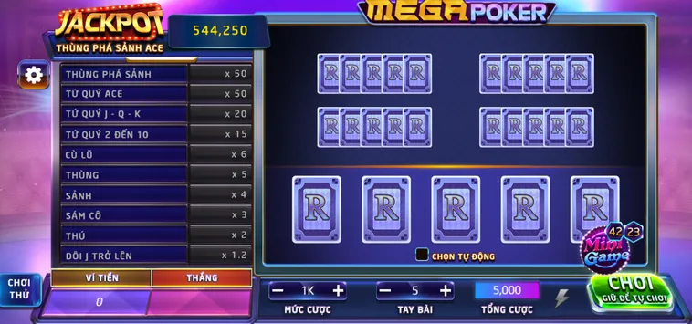 Chinh Phục Siêu Phẩm Mega Poker Tại Bin88 Với Tỷ Lệ Thắng Cược Lớn