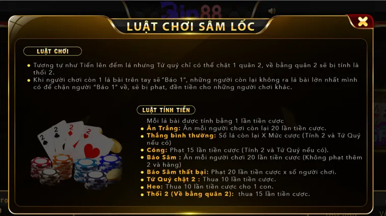 Sâm Lốc Tại Bin88 Trải Nghiệm Bài Đỉnh Cao Với Cơ Hội Thắng Cực Lớn