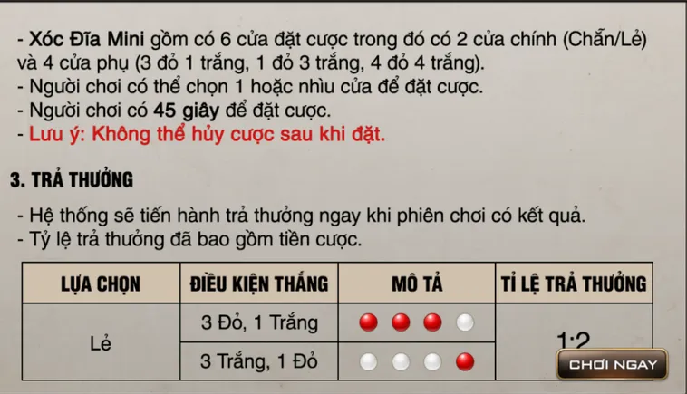 Trải Nghiệm Đỉnh Cao Table Game Xóc Đĩa Mini Tại Bin88 Với Tỷ Lệ Thưởng Khủng